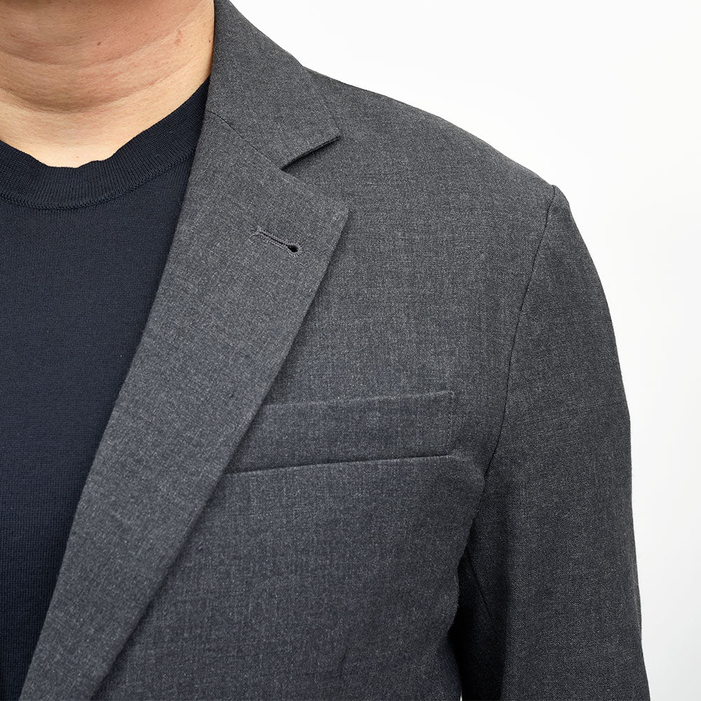 giabsarchivio（ジャブスアルキヴィオ） STROZZI テクノリネン ストレッチ ウォッシャブル セットアップ対応 シングルジャケット A4360