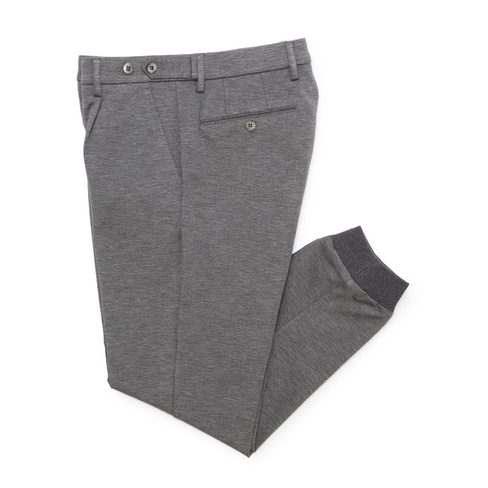 ジーティーアー / EASY CARE JERSEY 1プリーツ 裾リブ パンツ(Waist Comfort Band)/GIORGINO 27950