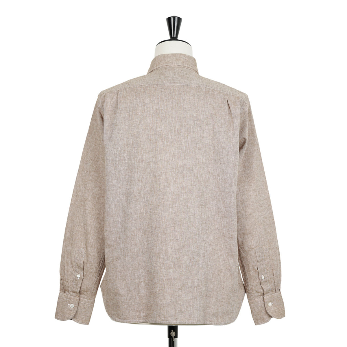 オリアン/ Vintage 製品洗い リネンコットン プルオーバー カプリワイドカラーシャツ / SLIM FIT /  KH30F 02U489 / ベージュ