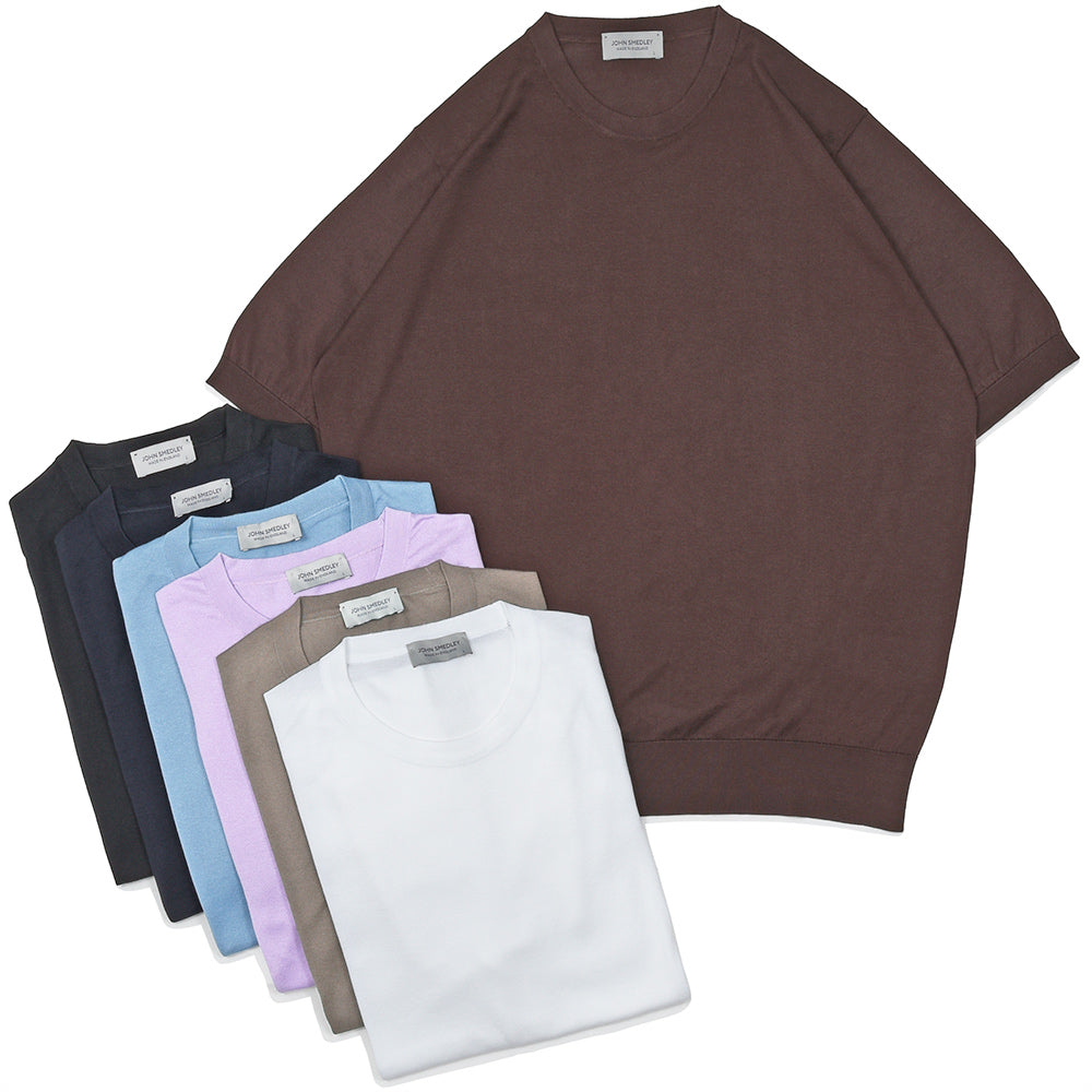 JOHN SMEDLEY（ジョンスメドレー） KEMPTON シーアイランドコットン 30ゲージ クルーネックニット EASY FIT