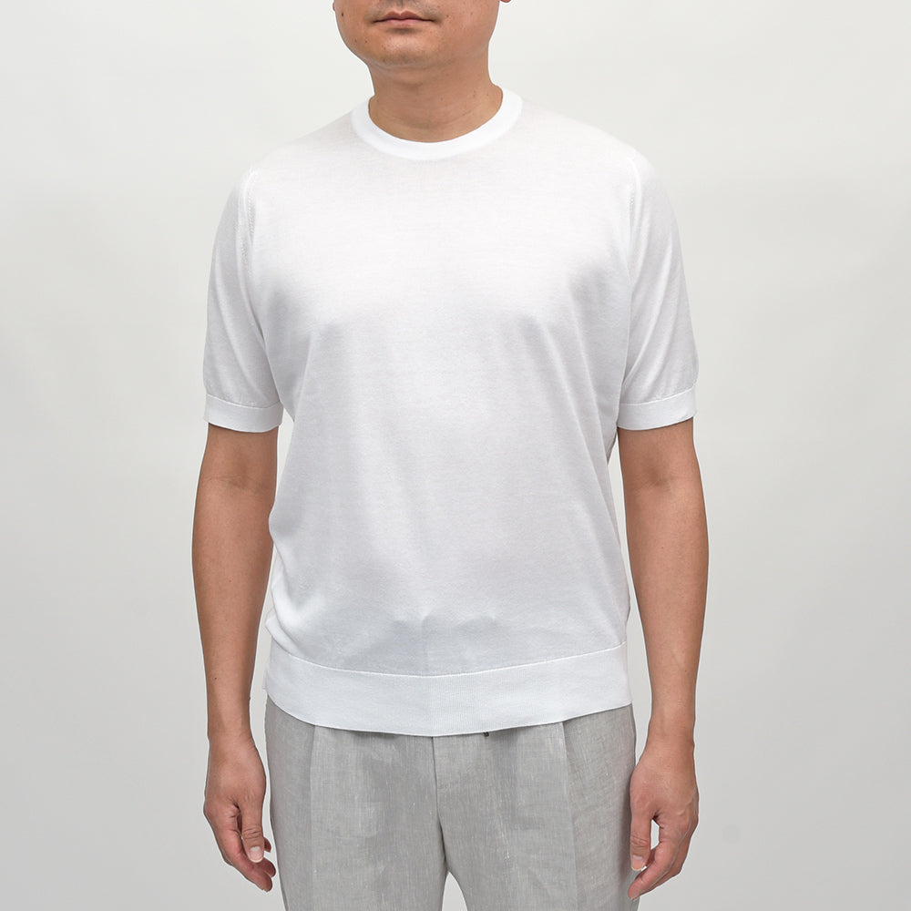 JOHN SMEDLEY（ジョンスメドレー） KEMPTON シーアイランドコットン 30ゲージ クルーネックニット EASY FIT