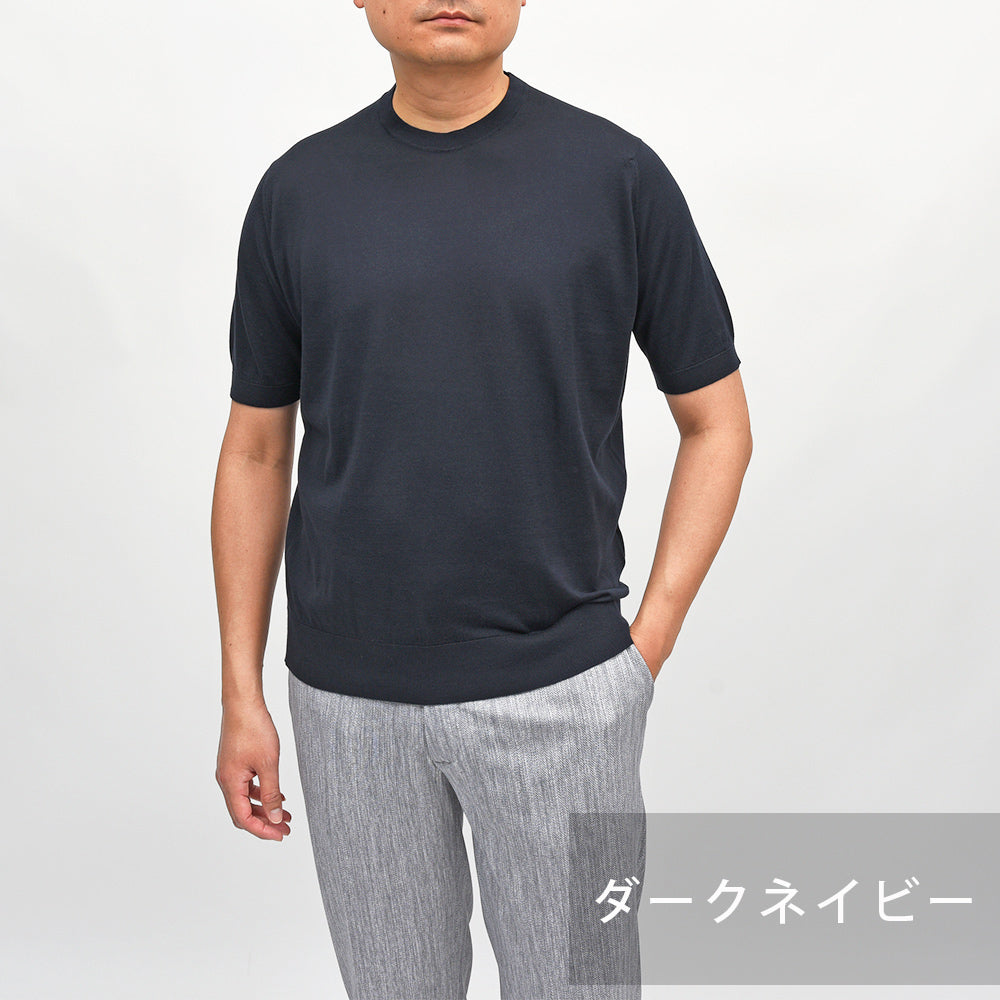 JOHN SMEDLEY（ジョンスメドレー） KEMPTON シーアイランドコットン 30ゲージ クルーネックニット EASY FIT