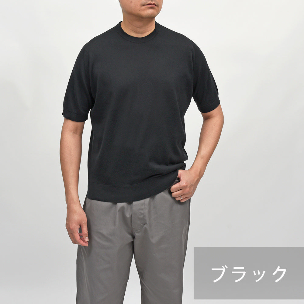 JOHN SMEDLEY（ジョンスメドレー） KEMPTON シーアイランドコットン 30ゲージ クルーネックニット EASY FIT