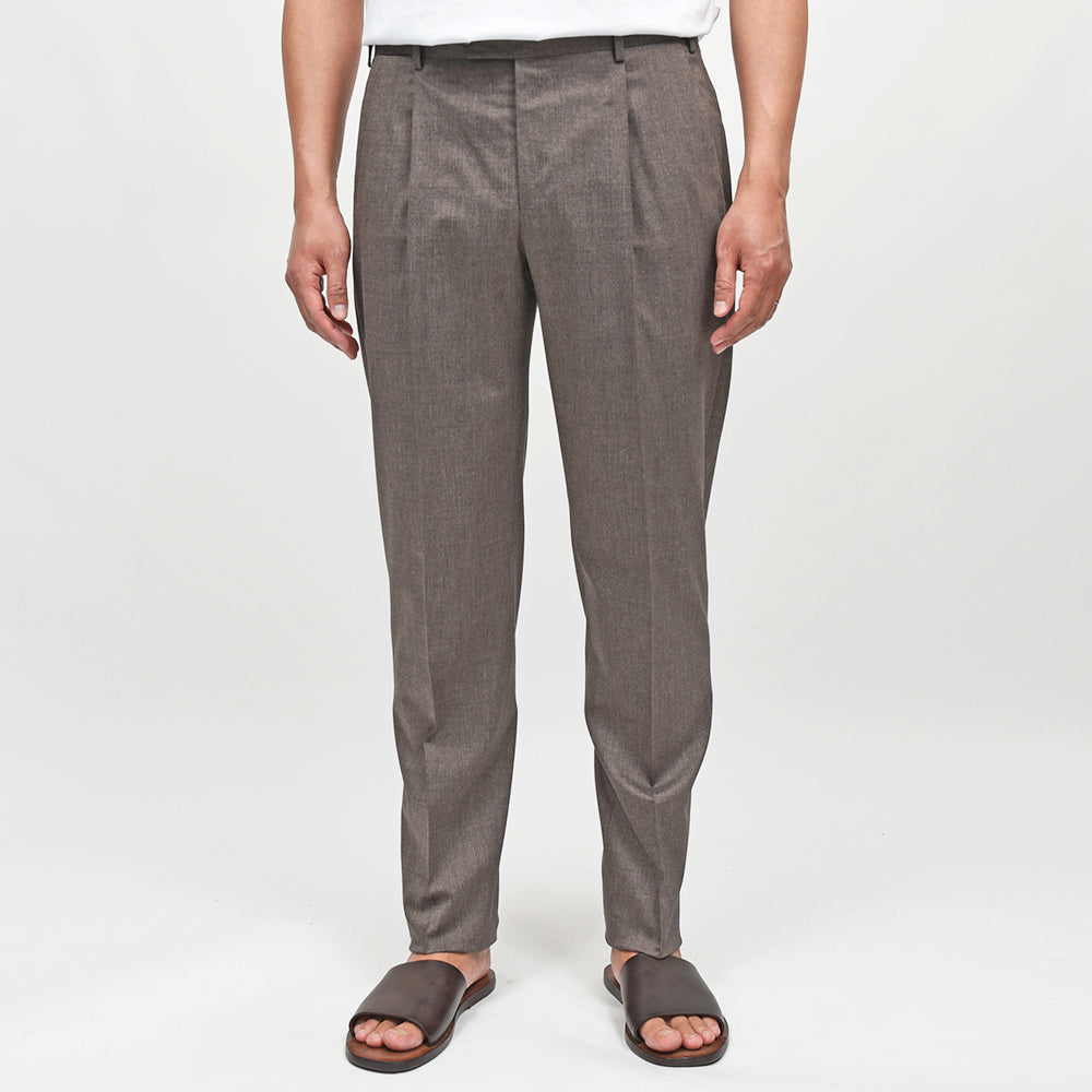 PT TORINO（ピーティートリノ） ヴァージンウールコットン ストレッチ オックス 1プリーツパンツ UNION FIT/MA38