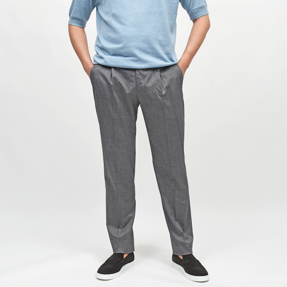 PT TORINO（ピーティートリノ） ヴァージンウールコットン ストレッチ オックス 1プリーツパンツ UNION FIT/MA38