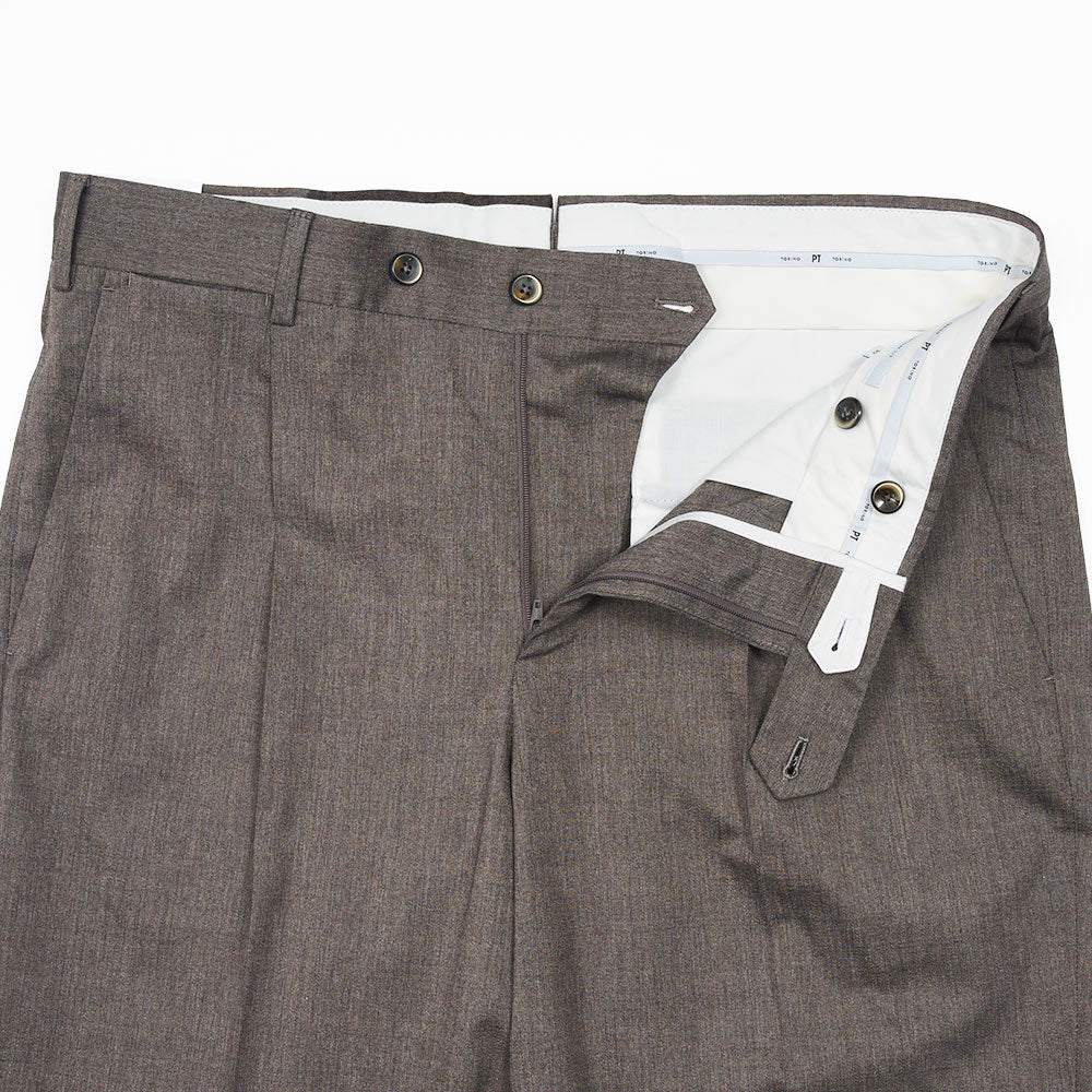 PT TORINO（ピーティートリノ） ヴァージンウールコットン ストレッチ オックス 1プリーツパンツ UNION FIT/MA38