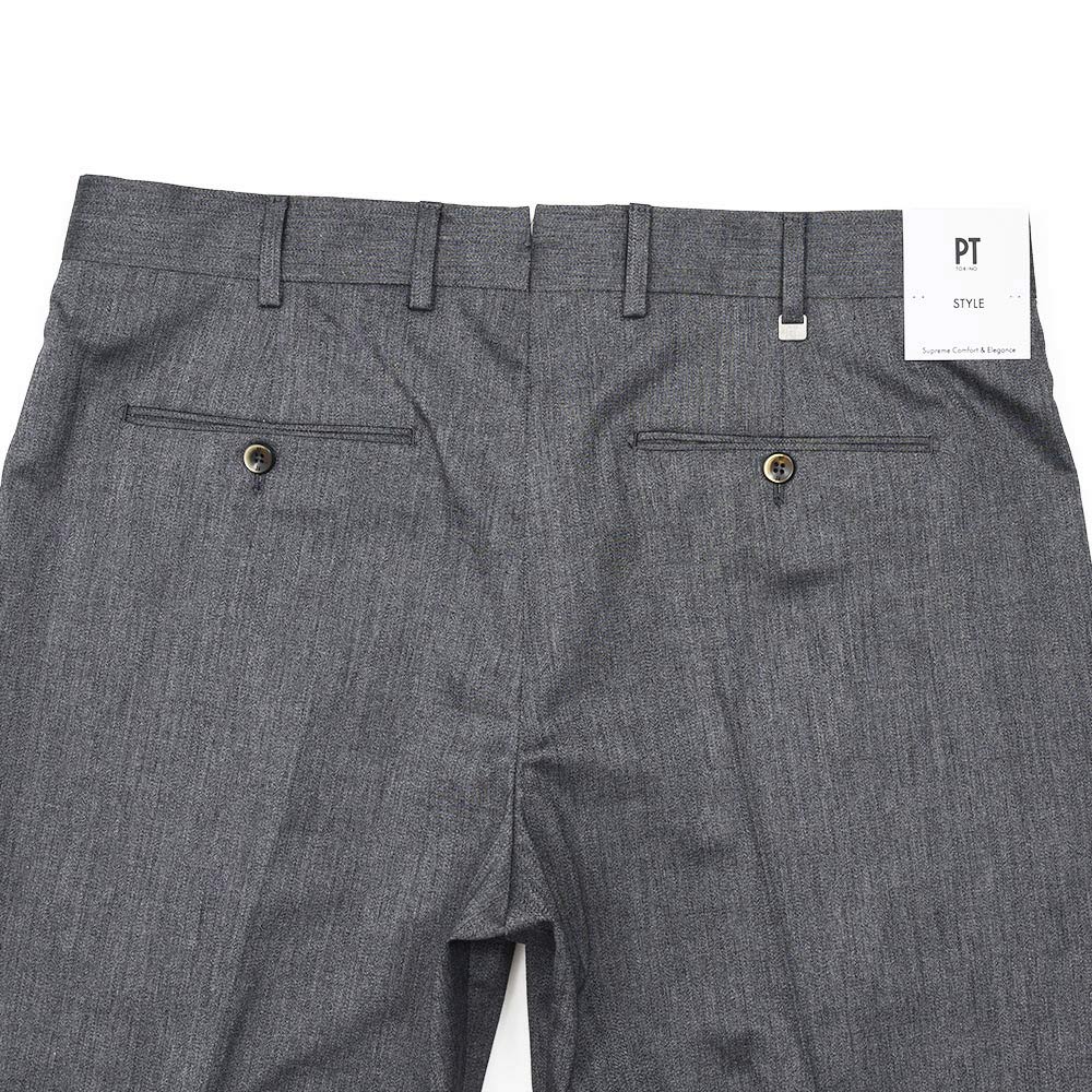 PT TORINO（ピーティートリノ） ヴァージンウールコットン ストレッチ オックス 1プリーツパンツ UNION FIT/MA38