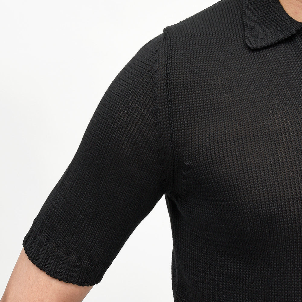 Settefili Cashmere（セッテフィーリ カシミア） リネンコットン スキッパーニットポロ