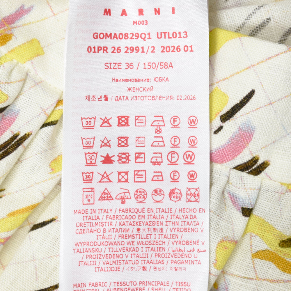 MARNI（マルニ）  G0MA0829Q1 UTL013 リネンプリントスカート