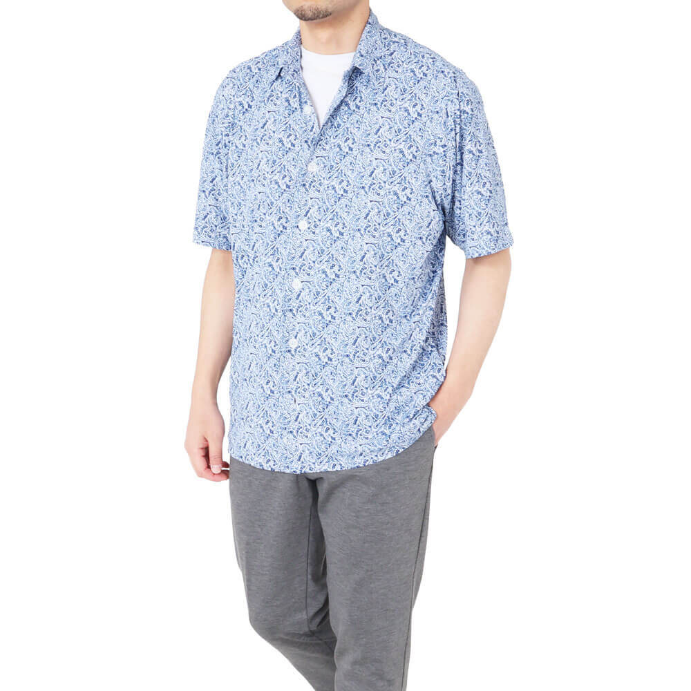 オリアン / 【BR別注】サイドポケット付き プリント ショートスリーブシャツ(FUNCTIONAL GARMENT)/BR_03 AT18