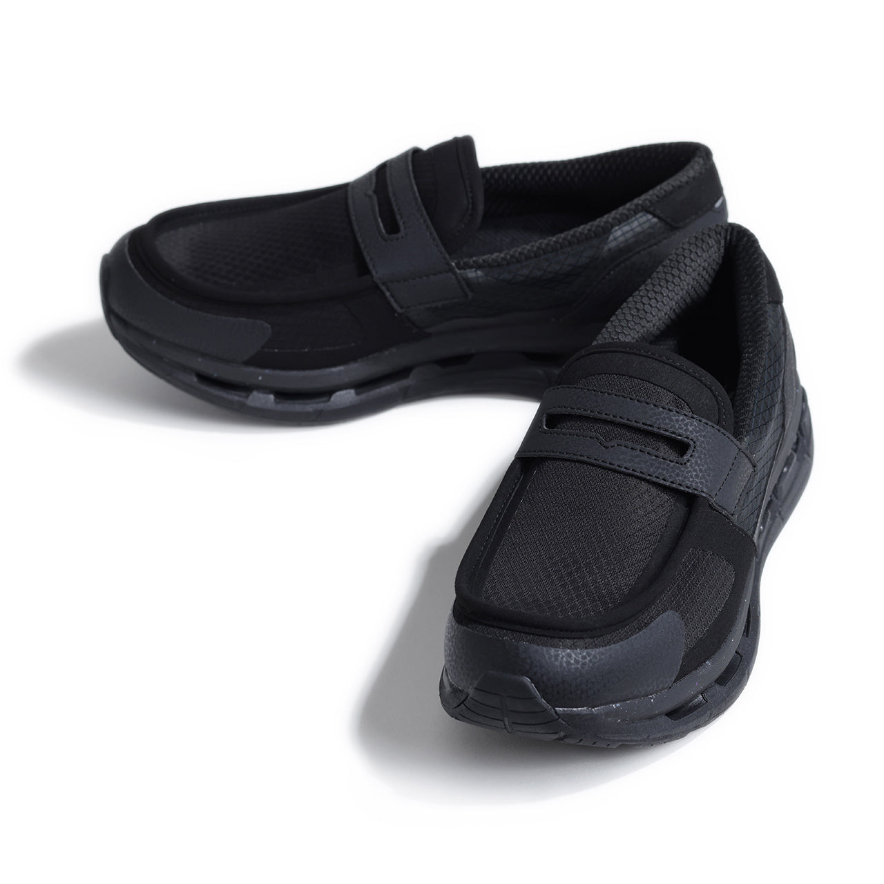 モイスルー360 /  厚底 ボリュームソールローファー / 防水 / HOBALIPS / BLK ブラック