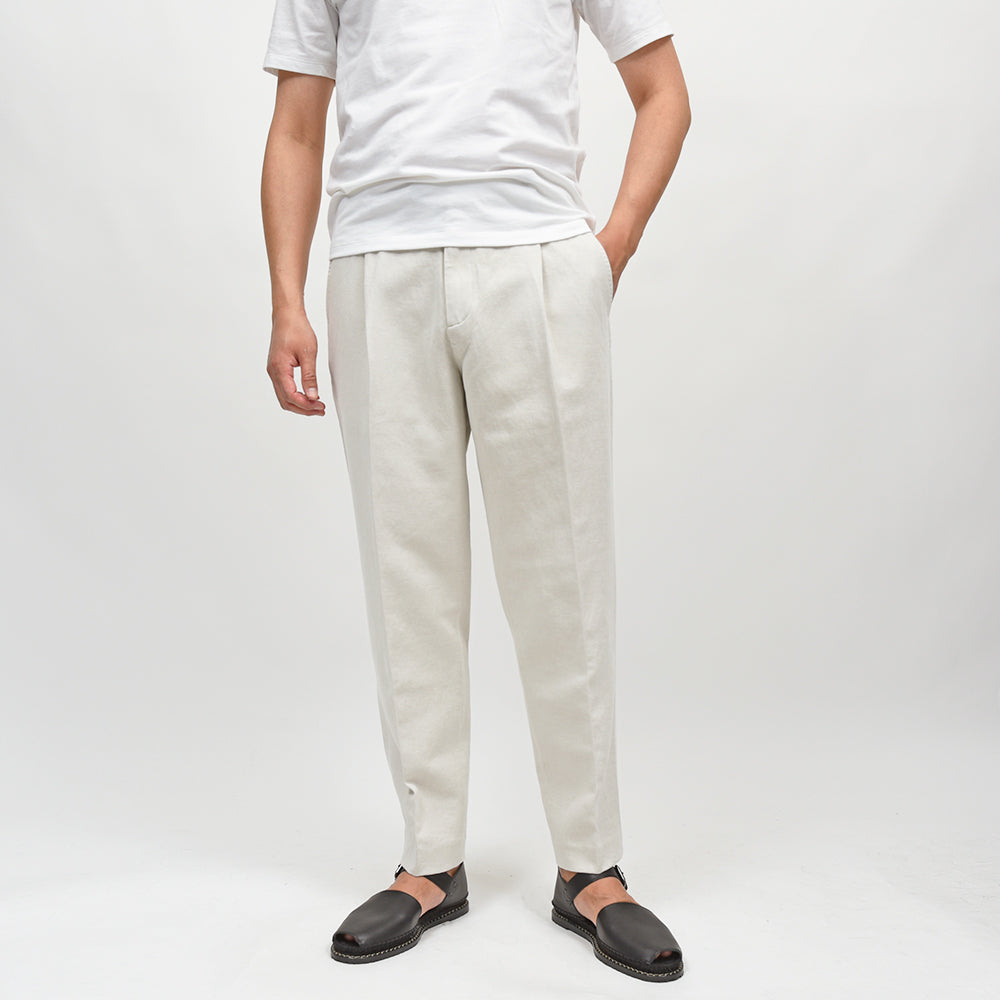 CIRCOLO 1901（チルコロ1901） コットンリネン ツイル セットアップ対応 1プリーツパンツ