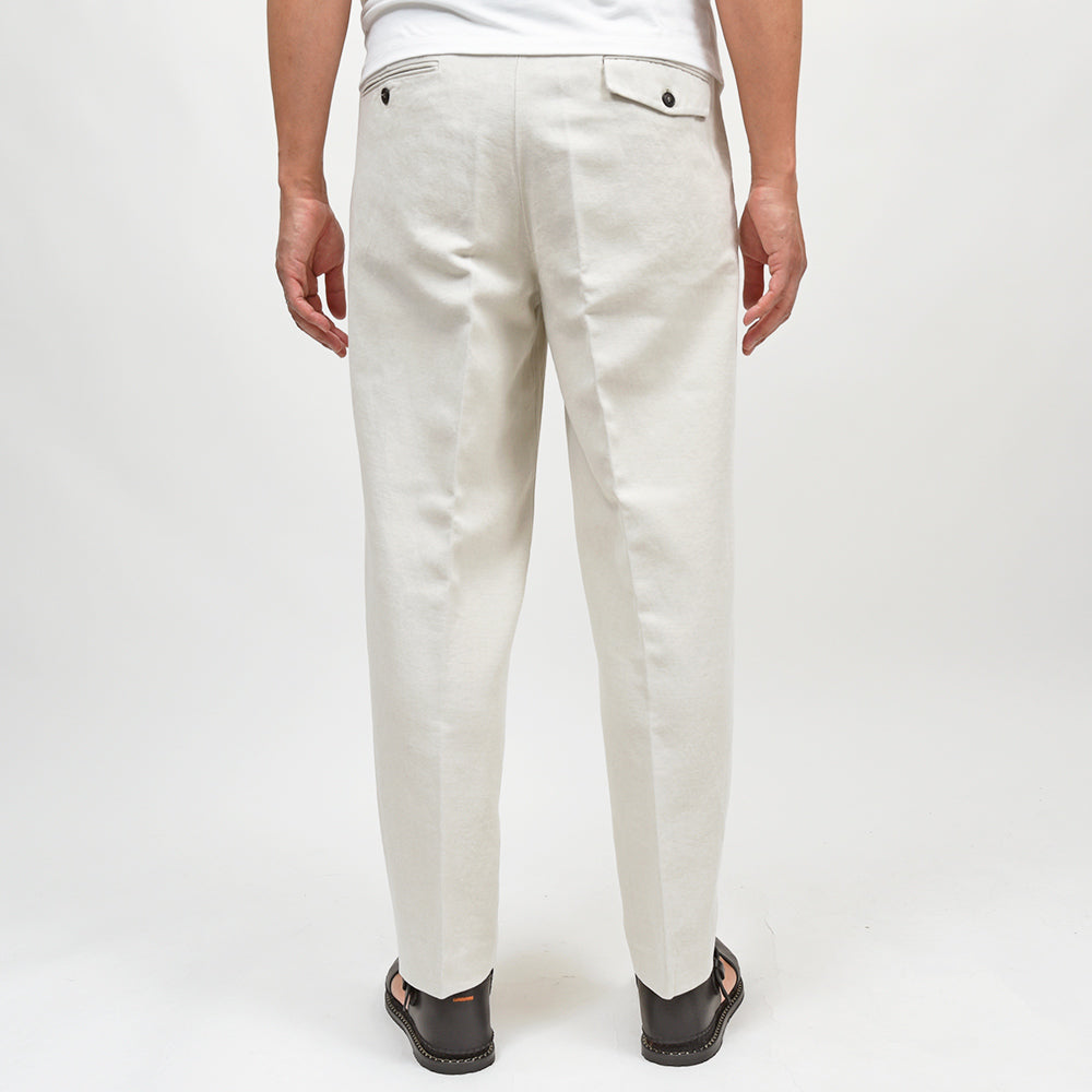 CIRCOLO 1901（チルコロ1901） コットンリネン ツイル セットアップ対応 1プリーツパンツ