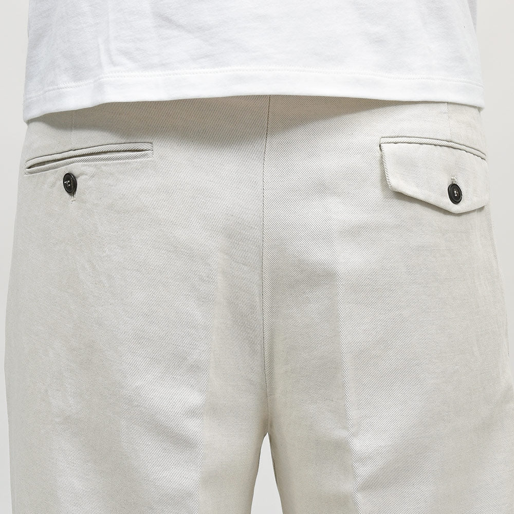 CIRCOLO 1901（チルコロ1901） コットンリネン ツイル セットアップ対応 1プリーツパンツ