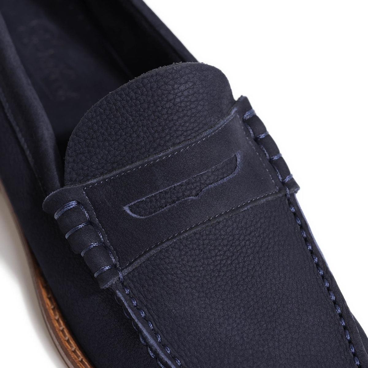 パラブーツ / 【初のレザーソール】CORAUX ヌバック デッキシューズ/187240 NUBUCK NAVY