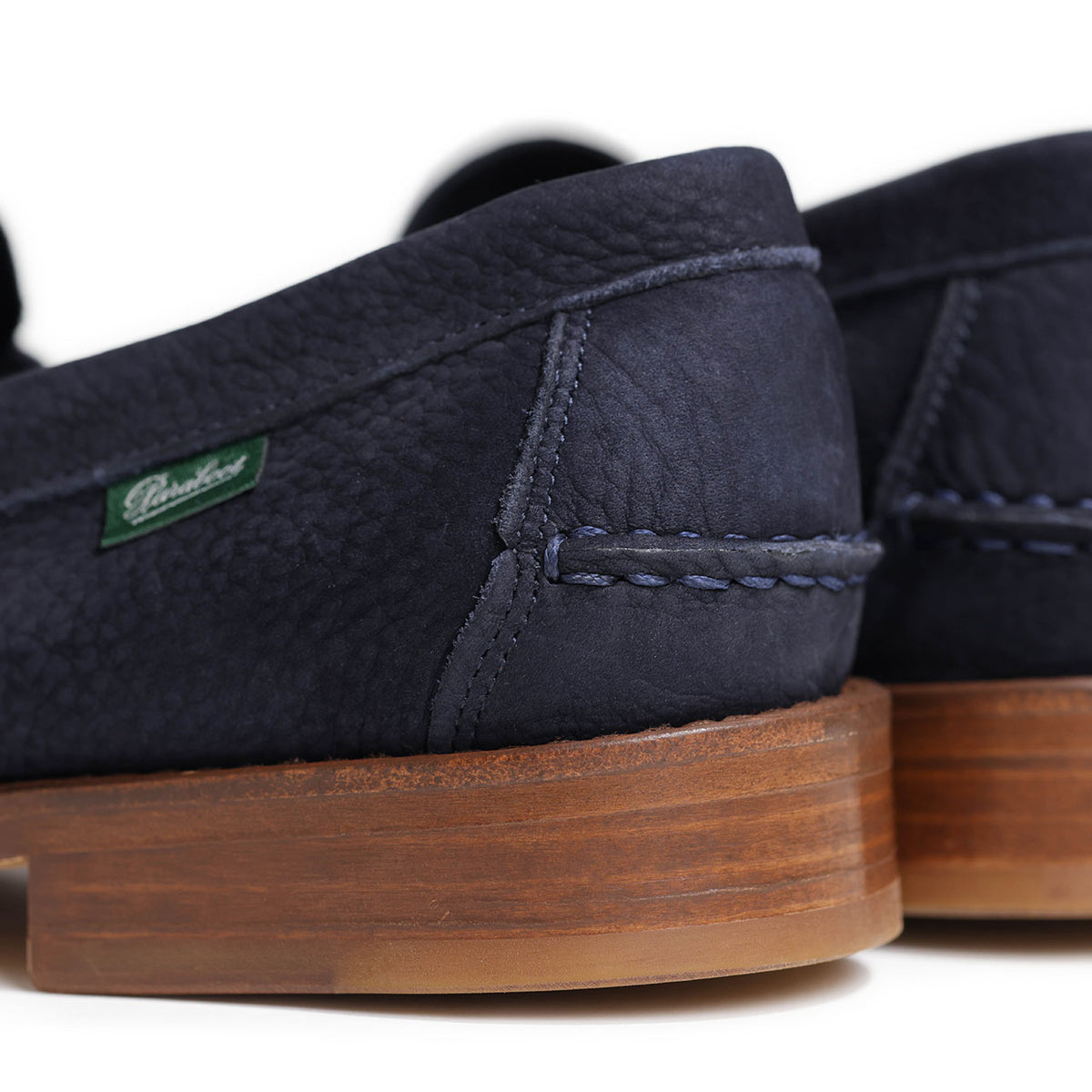 パラブーツ / 【初のレザーソール】CORAUX ヌバック デッキシューズ/187240 NUBUCK NAVY