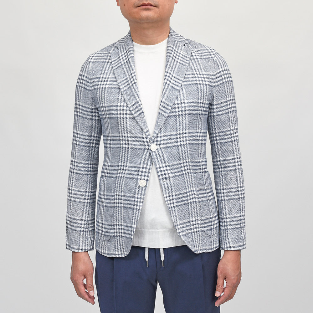 CIRCOLO 1901（チルコロ1901） S.JACKET リネンコットンナイロン ストレッチ グレンチェック シングルシャツジャケット