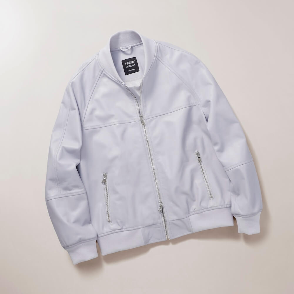 エンメティ / 【着数限定販売】BR別注 スペシャルナッパレザー ジップアップ ブルゾン/TAYLOR_BR/L.LAVENDER