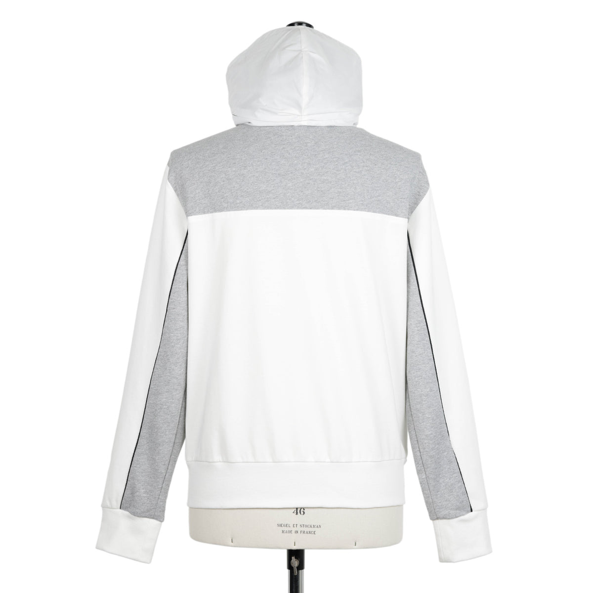 ピーエムディーエス / コットン ポリエステル ジップアップ パーカー/ABEL JK3849 T773 WHITE/GRAY