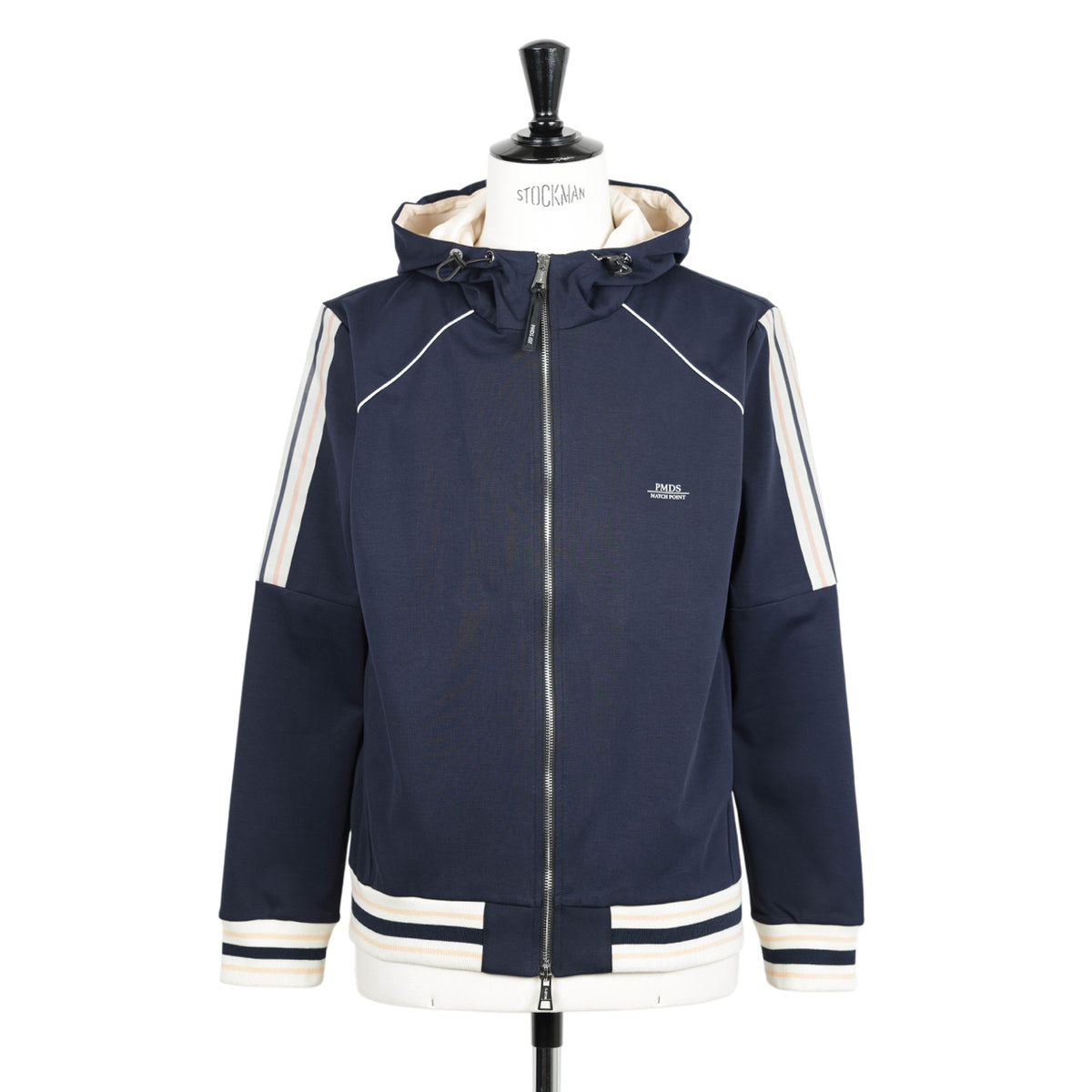 ピーエムディーエス / コットン ポリエステル ストレッチ ジャージ パーカー/EVER HOOD SW447 T773 NAVY