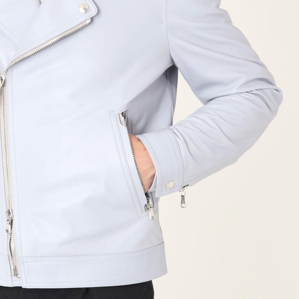 エンメティ / 【着数限定販売】BR別注 スペシャルナッパレザー ダブルライダース/GABRIELE_BR/L.LAVENDER