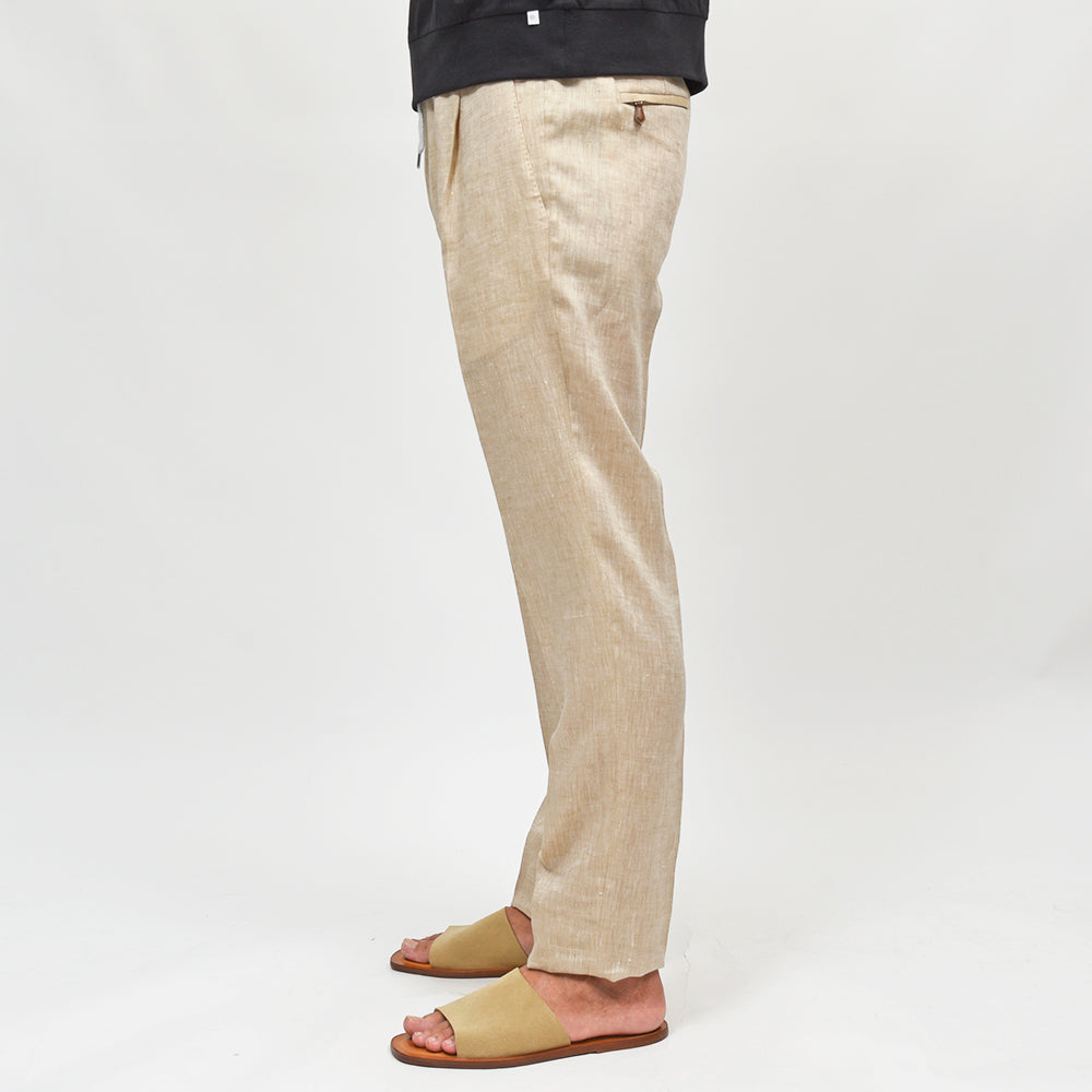 PT TORINO（ピーティー トリノ） リネン 1プリーツシャーリングパンツ SOFT FIT/BB58
