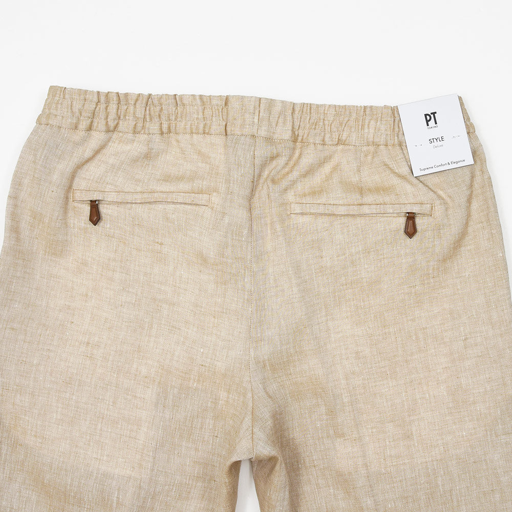 PT TORINO（ピーティー トリノ） リネン 1プリーツシャーリングパンツ SOFT FIT/BB58