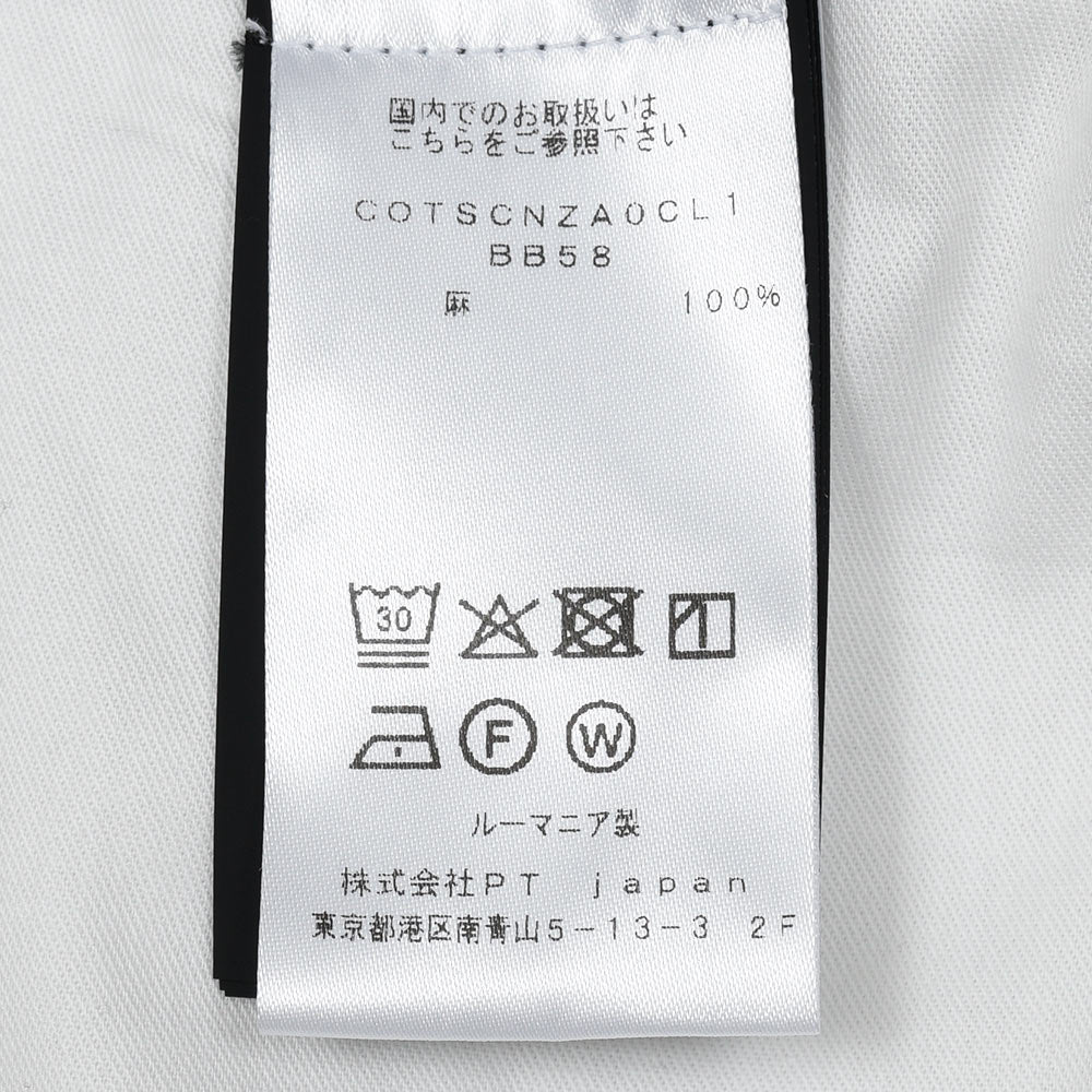 PT TORINO（ピーティー トリノ） リネン 1プリーツシャーリングパンツ SOFT FIT/BB58