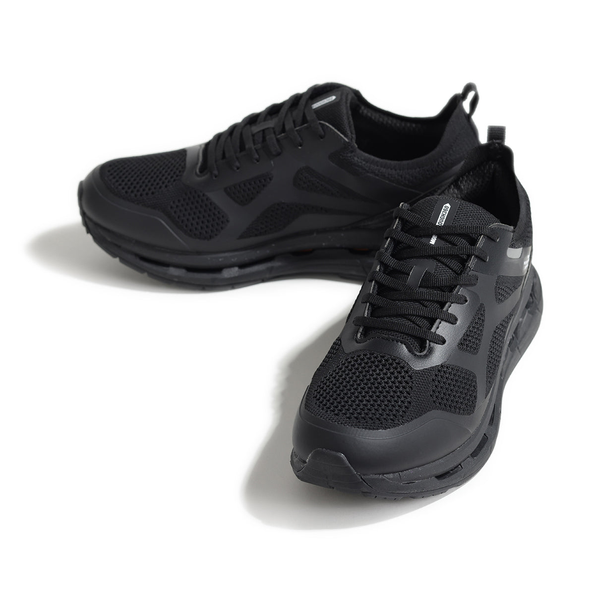 モイスルー360 / 厚底 レースアップ ニットメッシュ ローカットスニーカー/VENTIRIS KT BLK