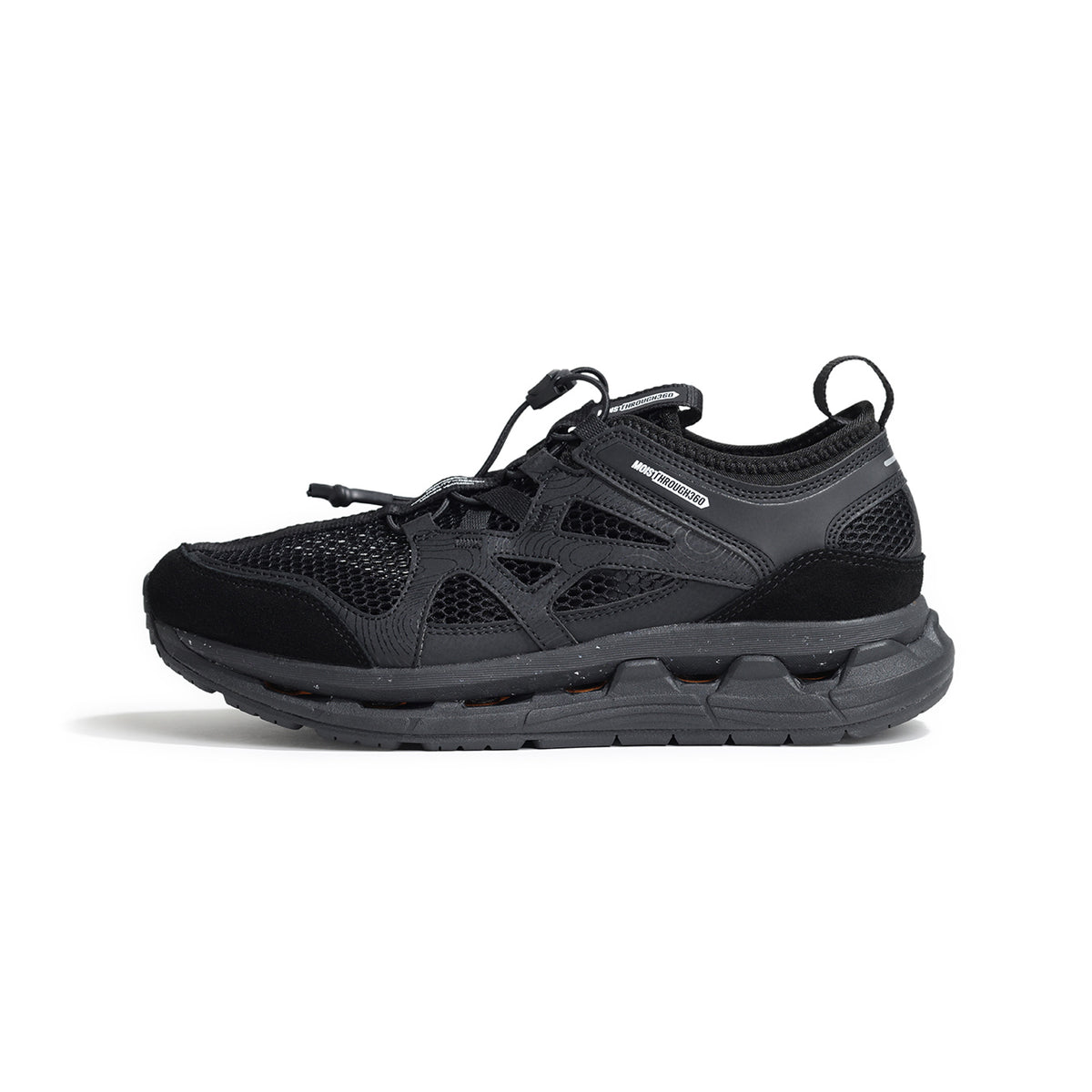 モイスルー360 / 厚底 レースアップ 高通気メッシュ ローカットスニーカー/CAICIAS BLK