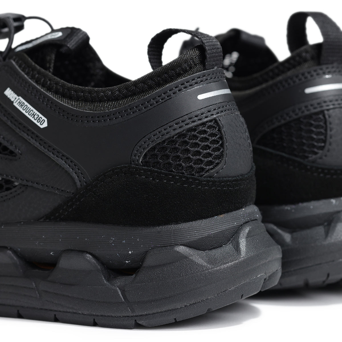 モイスルー360 / 厚底 レースアップ 高通気メッシュ ローカットスニーカー/CAICIAS BLK