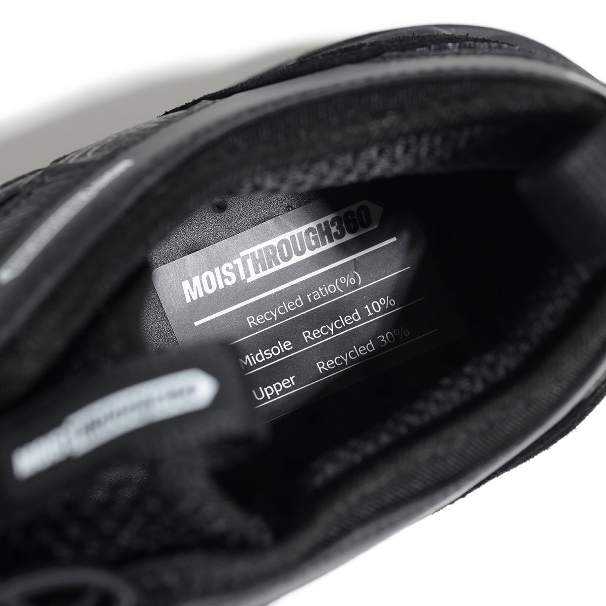 モイスルー360 / 厚底 レースアップ 高通気メッシュ ローカットスニーカー/CAICIAS BLK