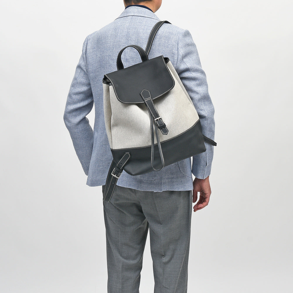 Charles et Charlus（シャルル エ シャルリュス） Marcel グレインレザー×キャンバス バックパック
