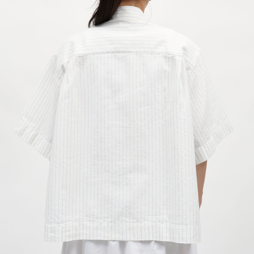 Finamore（フィナモレ） SISSI M0066 コンビストライプショートスリーブシャツ