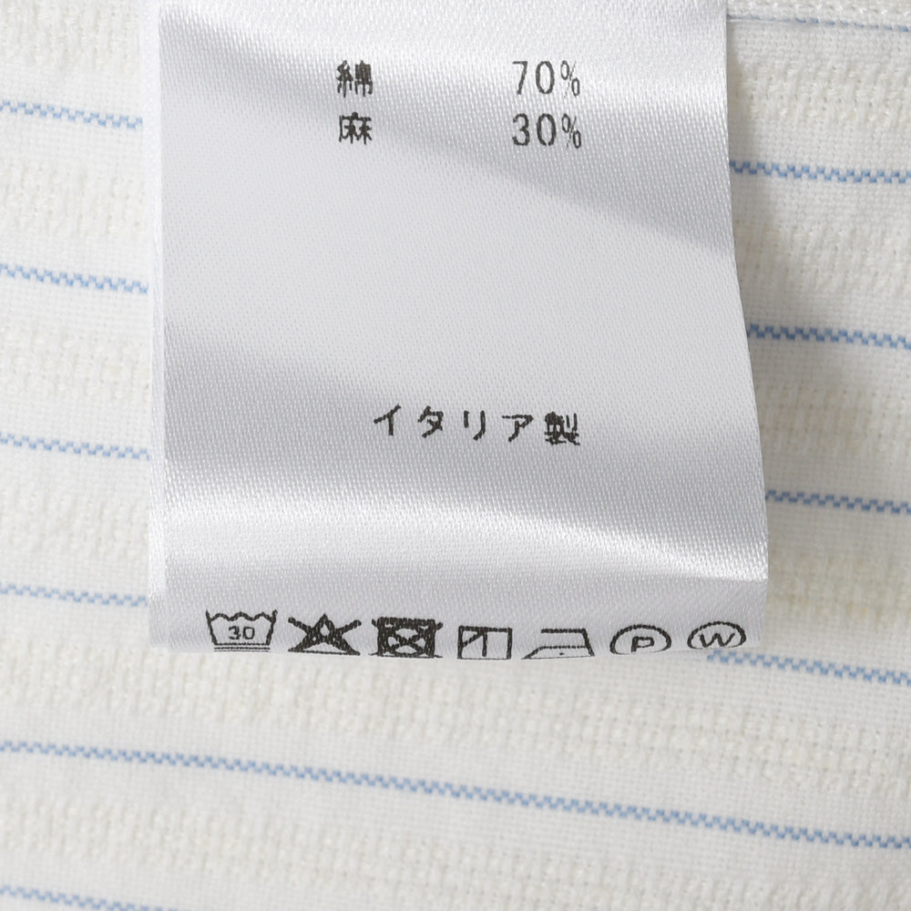 Finamore（フィナモレ） SISSI M0066 コンビストライプショートスリーブシャツ