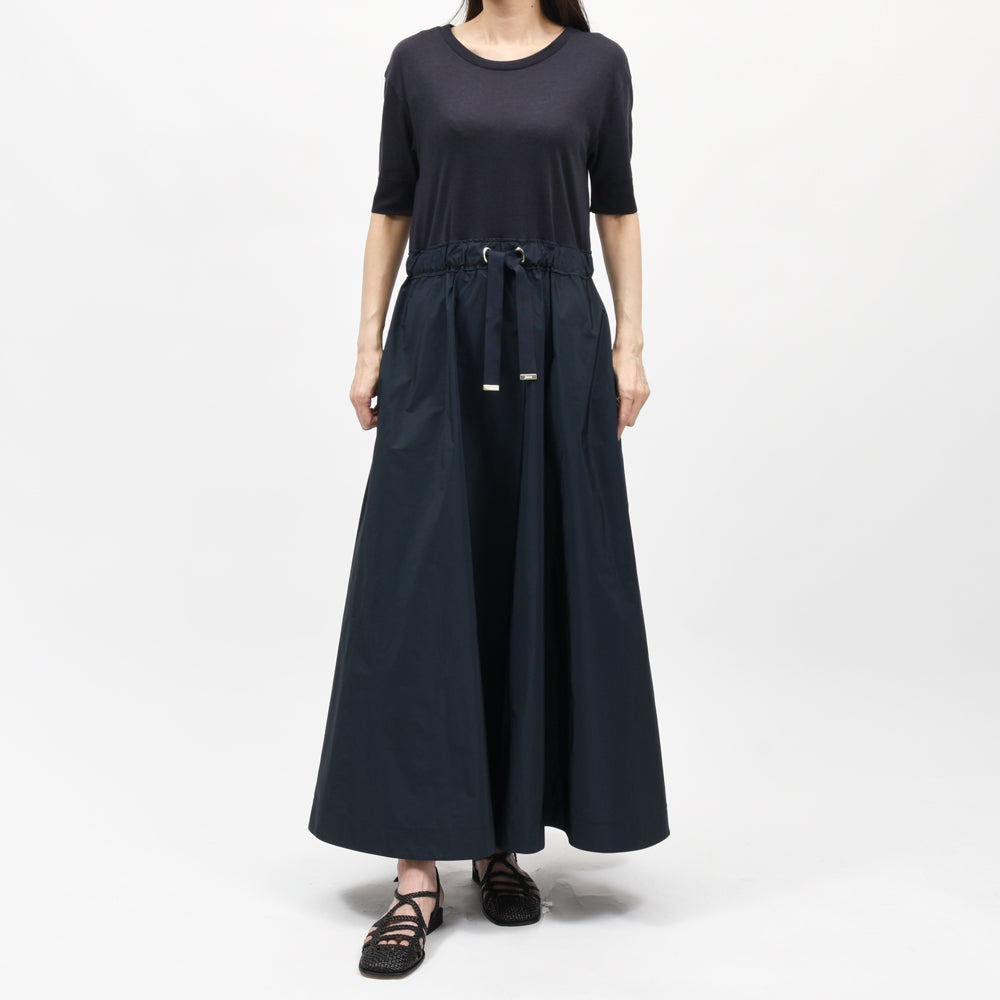HERNO（ヘルノ）  AB000032D-52056 KNIT+NEWテクノタフタワンピース