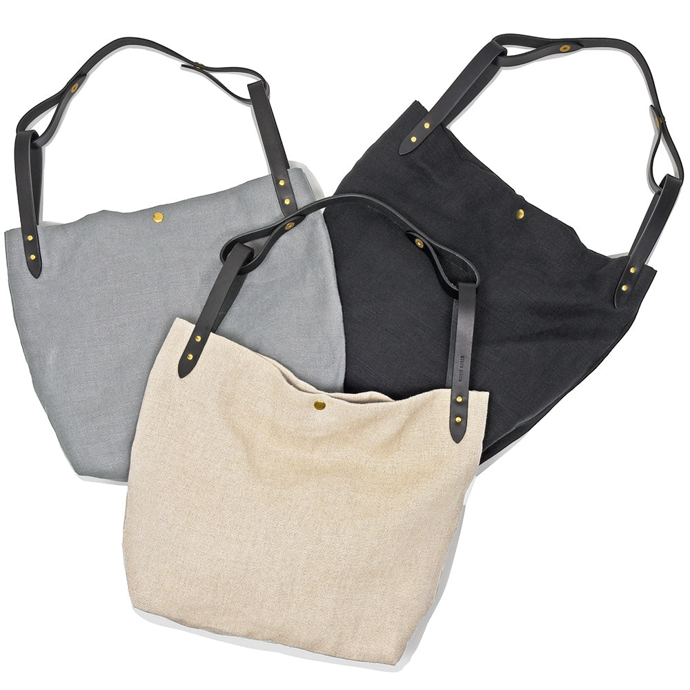 STEVE MONO（スティーブ モノ） Sack2 Medium リネン×カーフスキン 2WAY ショルダーバッグ