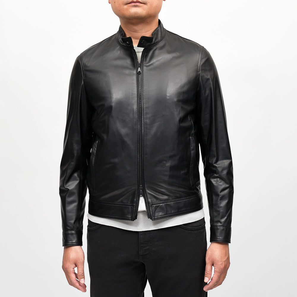 EMMETI（エンメティ） JURI SPレザー ラムナッパレザー ライダースジャケット
