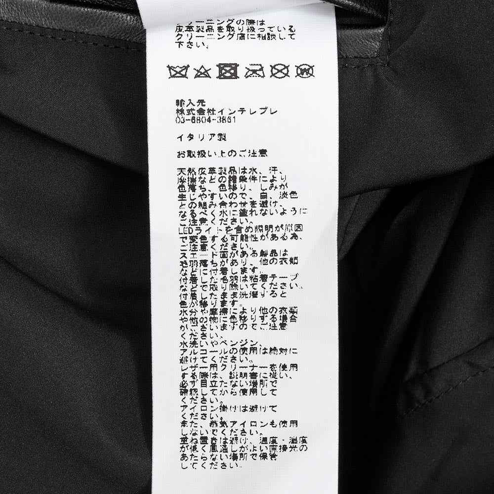 EMMETI（エンメティ）JURI SPレザー ラムナッパレザー ライダース