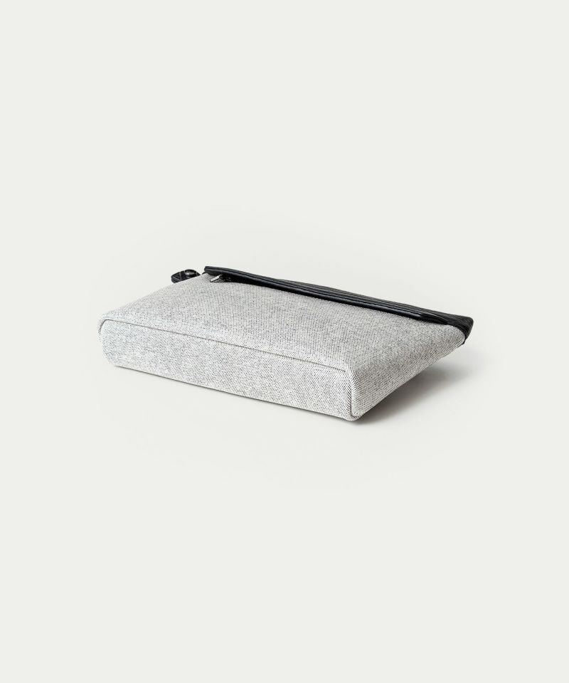 【EMMETI × ETiAM コラボ】POUCH IN CALFSKIN × FABRIC