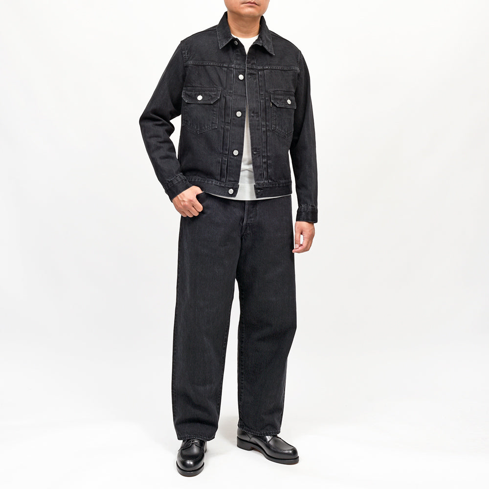 SCYE BASICS（サイベーシックス）<br>セルビッジブラックデニム 2ndタイプ デニムジャケット