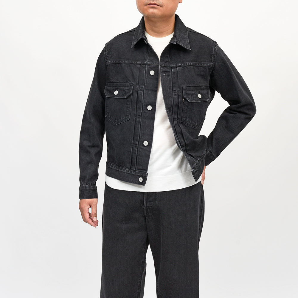 SCYE BASICS（サイベーシックス）<br>セルビッジブラックデニム 2ndタイプ デニムジャケット