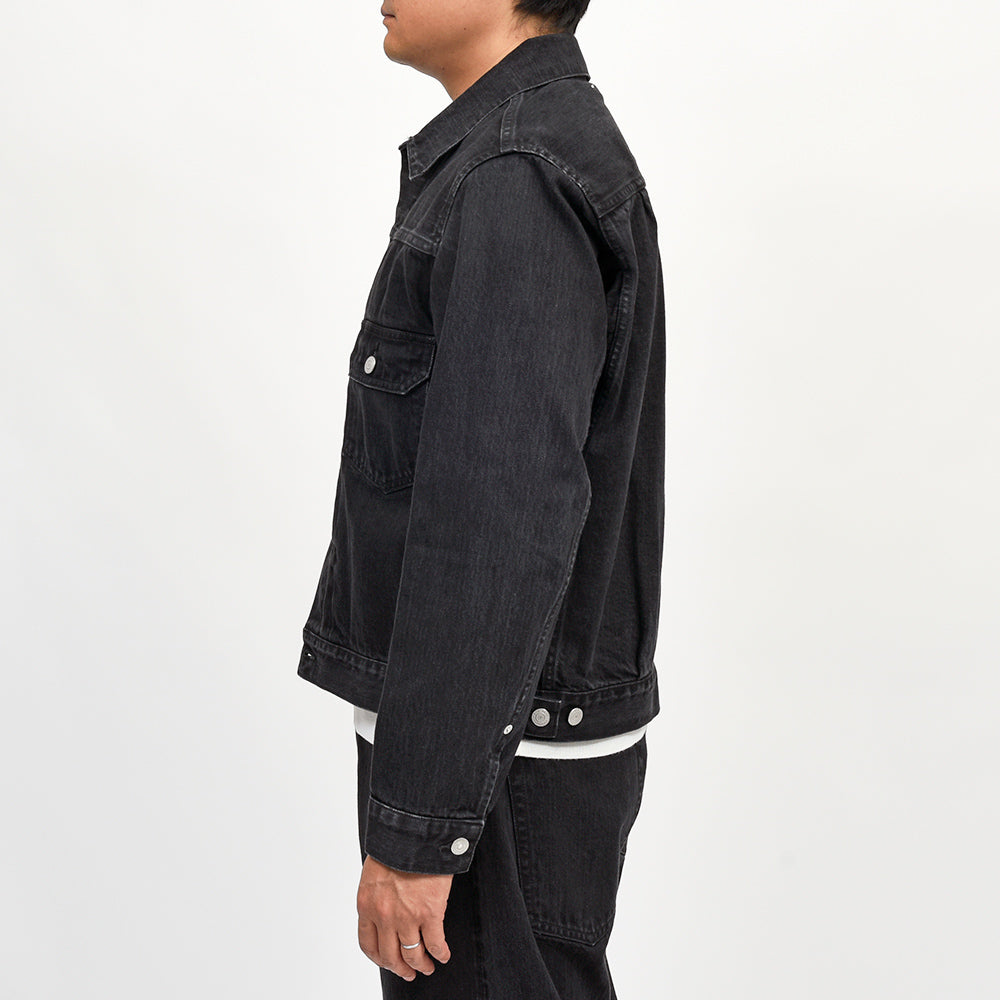 SCYE BASICS（サイベーシックス）<br>セルビッジブラックデニム 2ndタイプ デニムジャケット