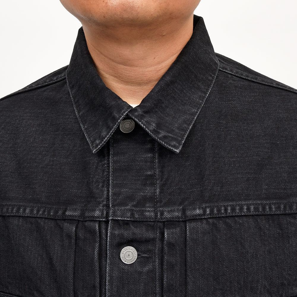 SCYE BASICS（サイベーシックス）<br>セルビッジブラックデニム 2ndタイプ デニムジャケット