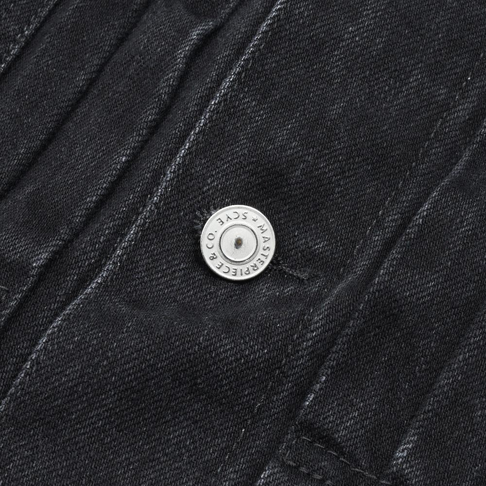 SCYE BASICS（サイベーシックス）<br>セルビッジブラックデニム 2ndタイプ デニムジャケット