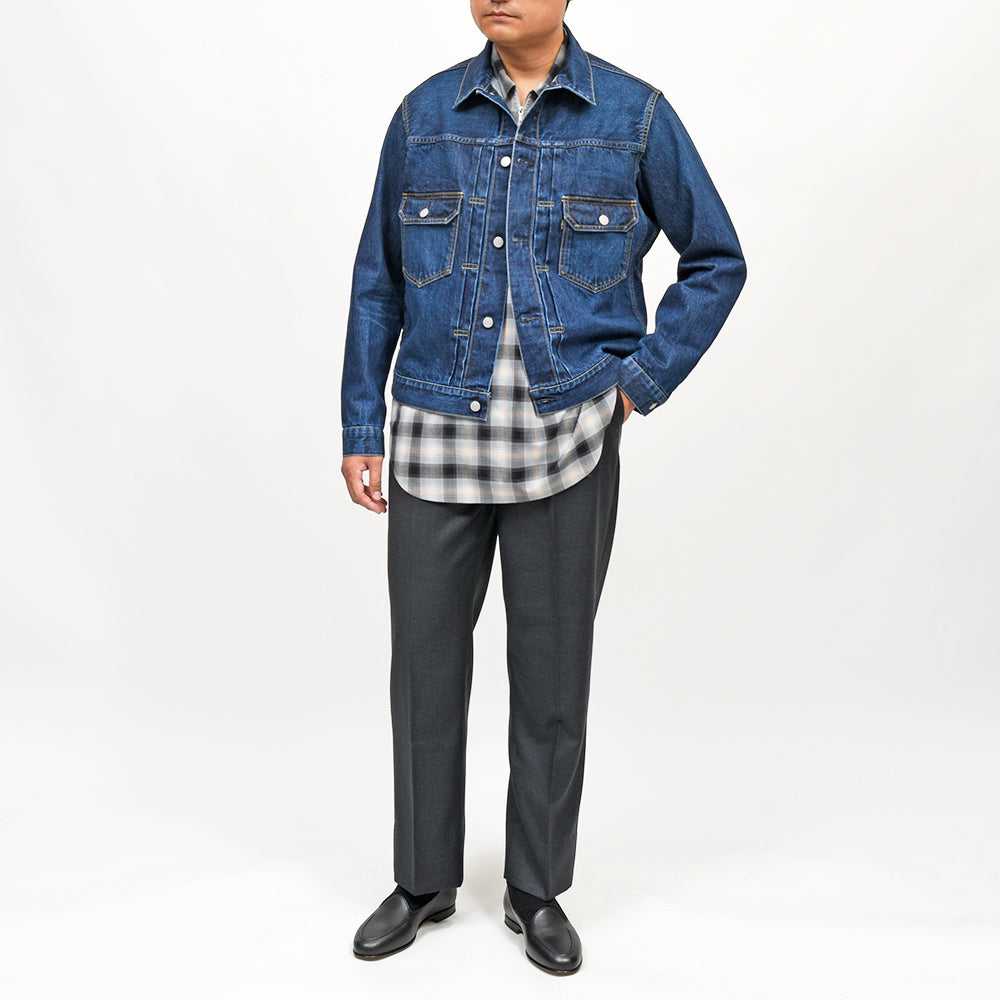 SCYE BASICS（サイベーシックス）<br>セルビッジデニム ユーズドウォッシュ 2ndタイプ デニムジャケット
