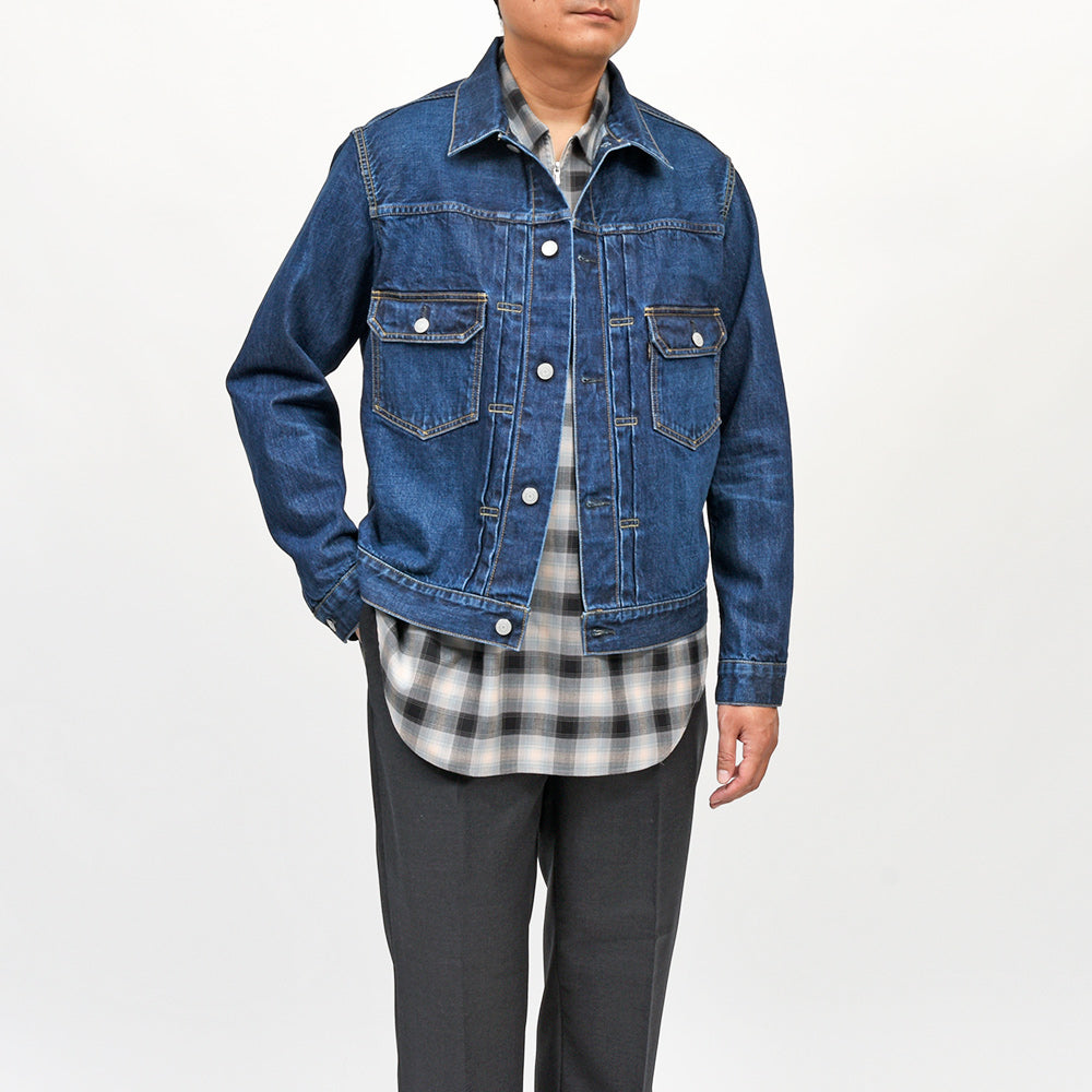 SCYE BASICS（サイベーシックス）<br>セルビッジデニム ユーズドウォッシュ 2ndタイプ デニムジャケット