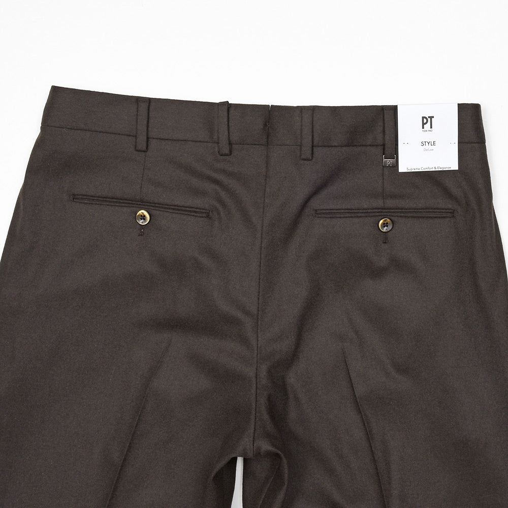 PT TORINO（ピーティートリノ）<br>LIAM ヴァージンウールカシミヤストレッチ ライトフランネル ノープリーツパンツ STRAIGHT FIT/TO03
