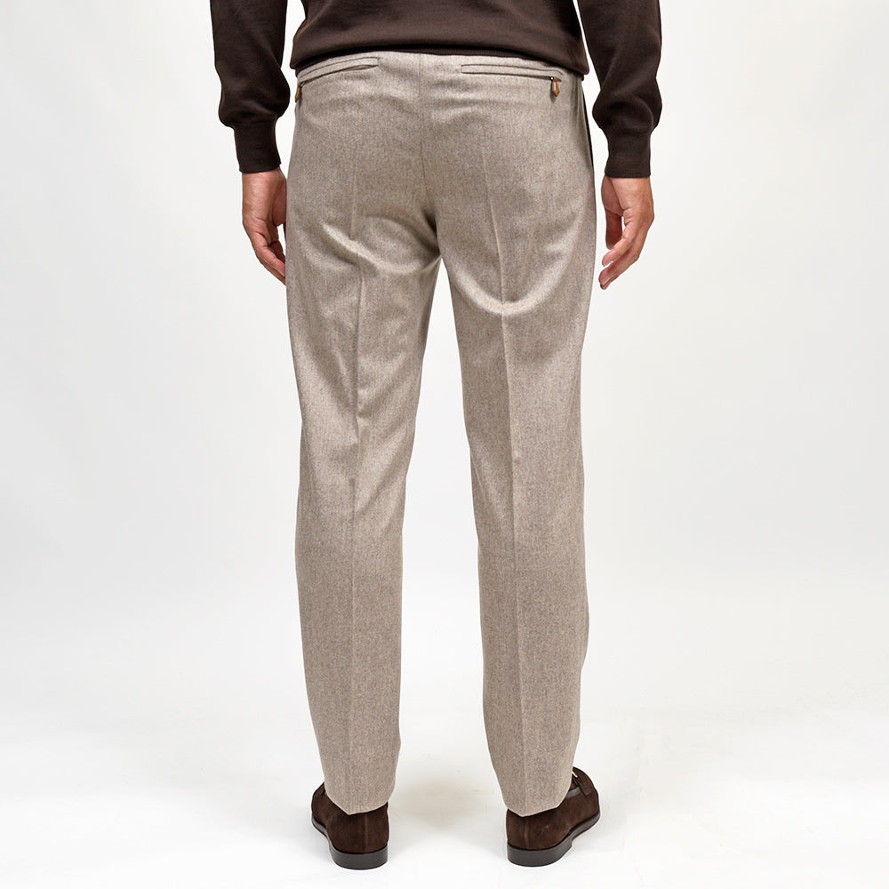 PT TORINO（ピーティー トリノ）<br>ヴァージンウールカシミヤストレッチ ライトフランネル 1プリーツシャーリングパンツ SOFT FIT/TO03