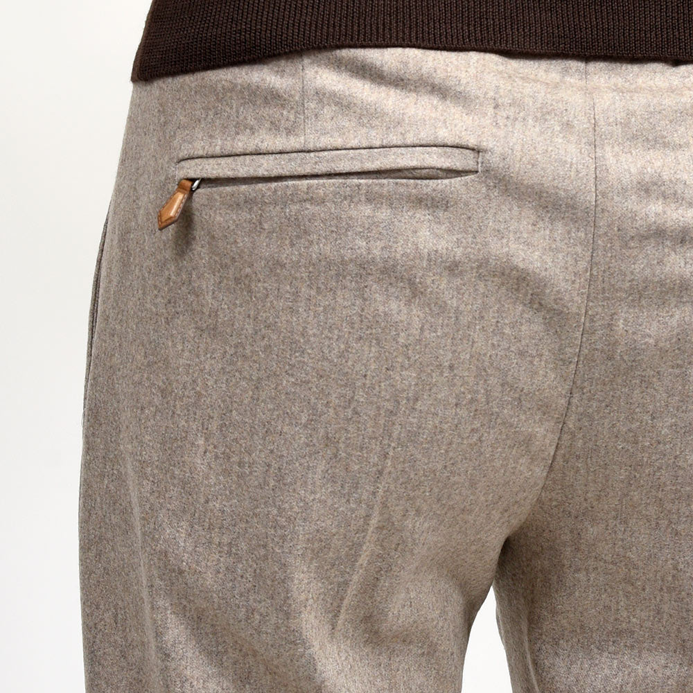 PT TORINO（ピーティー トリノ）<br>ヴァージンウールカシミヤストレッチ ライトフランネル 1プリーツシャーリングパンツ SOFT FIT/TO03